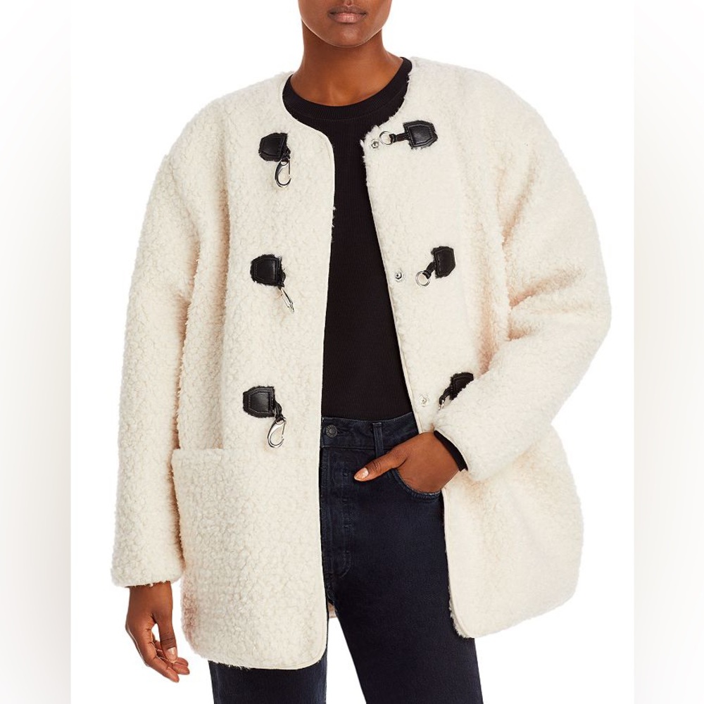 FAUX SHEARLING TOGGLE JACKET